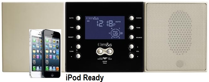 M&S DMC1A-IP Intercom Ipod Music Communication System , Almond