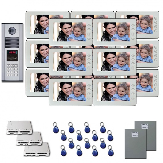 Building Video Intercom 15 7" color monitor door panel