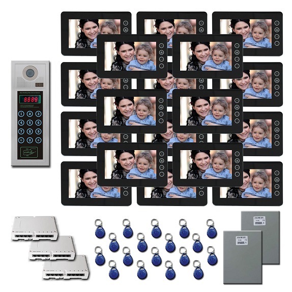 Building Video Intercom 18 7 inch color monitor door panel