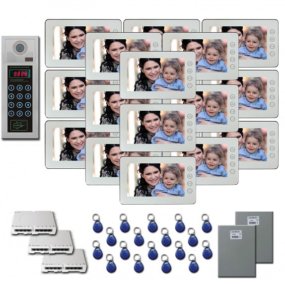Video Entry Intercom System 18 7 inch color monitor door panel