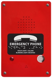 Alpha Communications Floor Call Box, Red Metal Box - Surface Mou