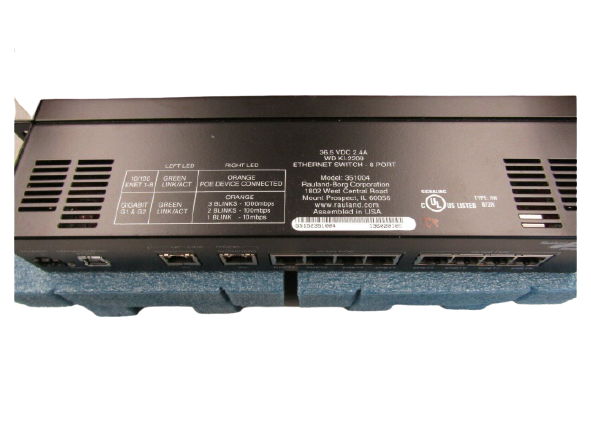Rauland Responder 5 8 port Ethernet Switch wPOE - Repair Service  Rauland Responder 5 8 port Ethernet Switch wPOE - Repair Service