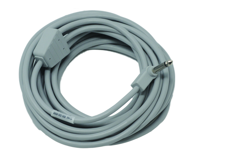 CABLE, 2-CONDUCTOR, 1/4" PLUG, DOUBLE, GREY, 12'