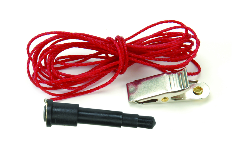 EMERGENCY CALL CORD AND CLIP, RED