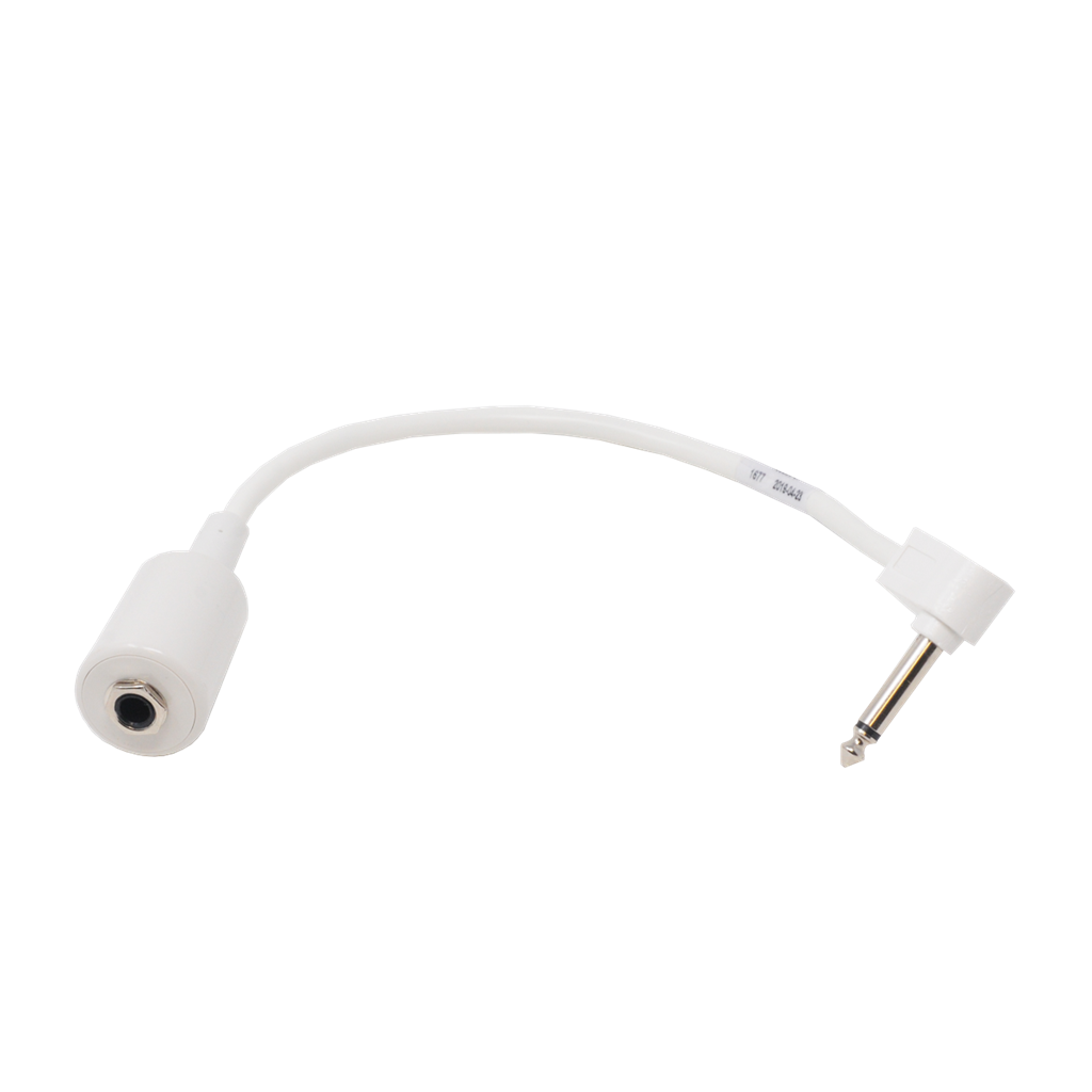 STATION SAVER, 1/4" RIGHT ANGLE PHONE PLUG, WHITE, 1'