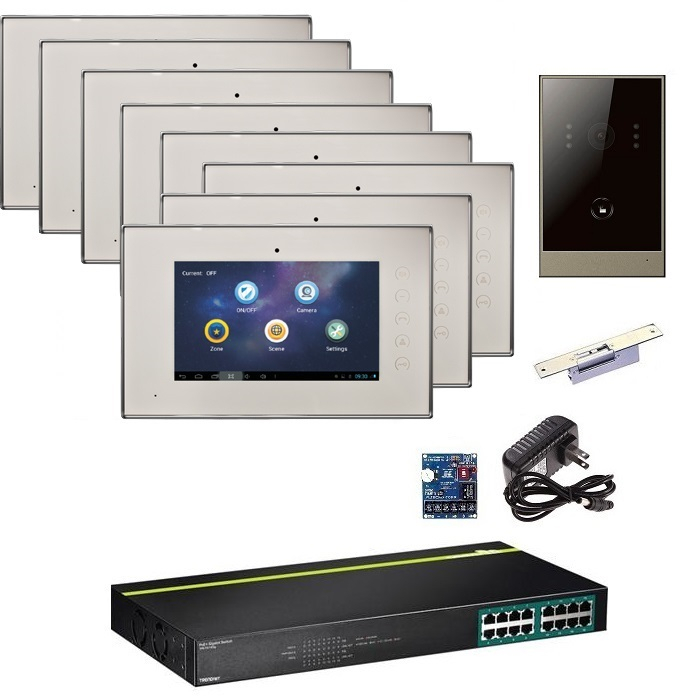 SINGLE BUTTON IP VIDEO ENTRY SYSTEM SECURITY ACCESS CONTROL