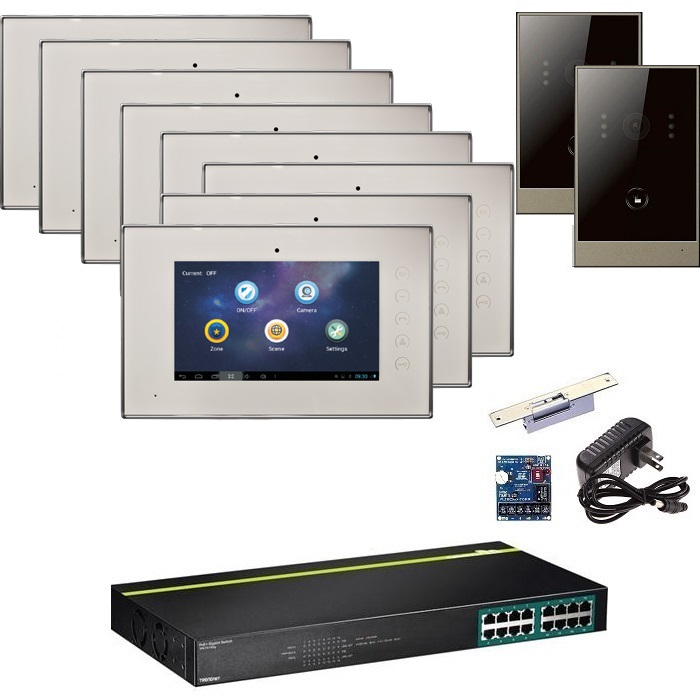 SINGLE BUTTON IP VIDEO INTERCOM SYSTEM ACCESS CONTROL