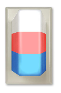 Cornell Corridor Lights with LED, 3 Sections, White/Red/Blue