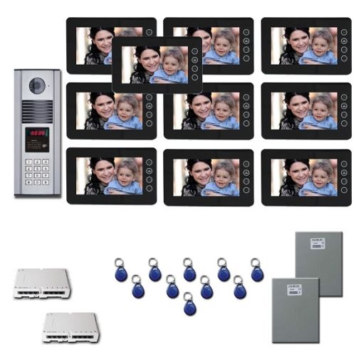 Building Video Intercom Ten 7" video monitor door camera