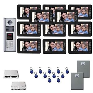 Video Entry Intercom System 11 seven inch monitor door panel cam