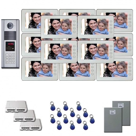 Office Building Video Entry 13 seven inch color monitor door ent