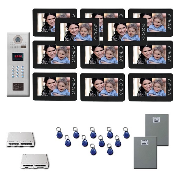 Multitenant Video Intercom 11 seven inch monitor door panel came