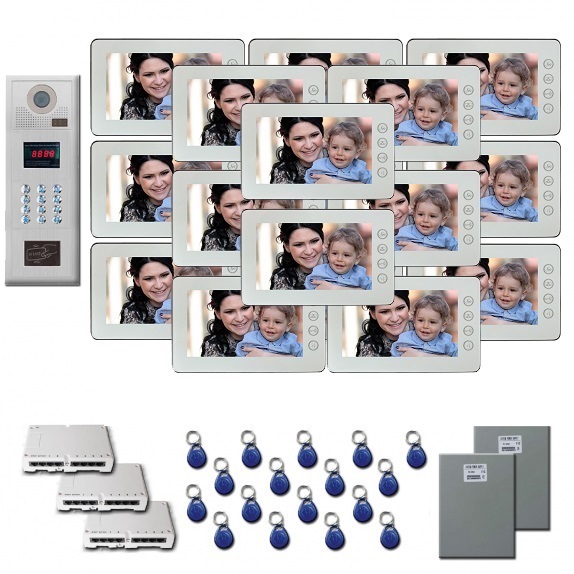 Office Building Video Entry 17 7 inch door panel color monitor