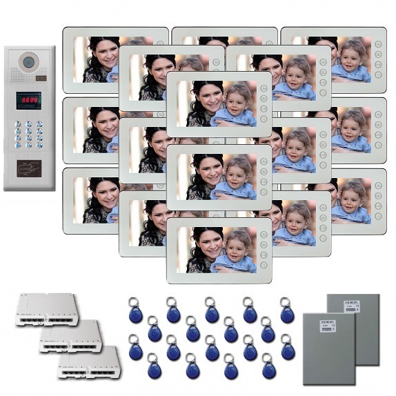 Multi Tenant Video Entry 18 7 inch color monitor door panel