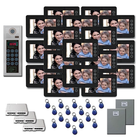 Multitenant Video Intercom 17 7 inch door panel color monitor