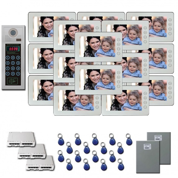 Building Video Intercom 17 7 inch door panel color monitor